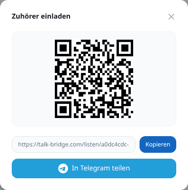 Zuhörer einladen