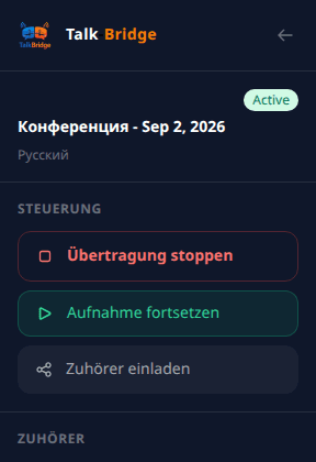 Voreinstellungen im Raum
