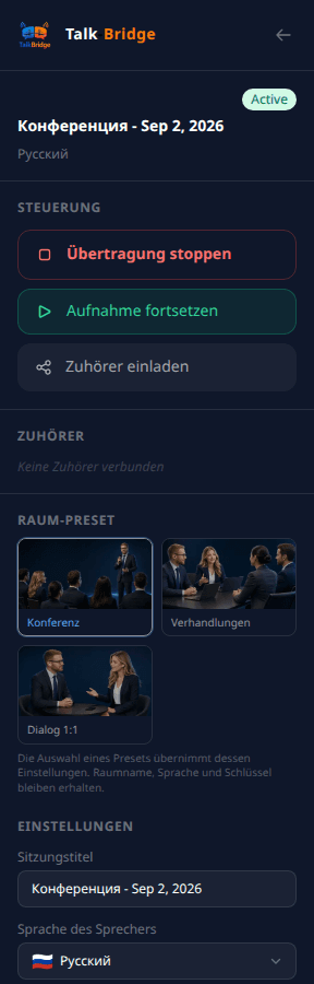 Der Raum von innen
