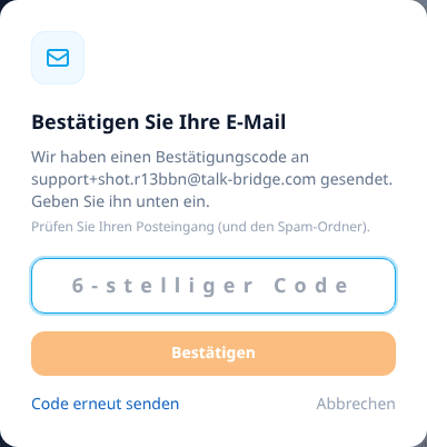 Mail bestätigen