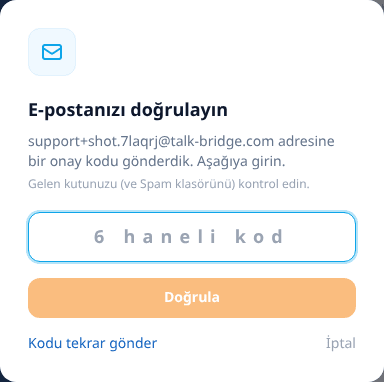 E-postayı doğrulama